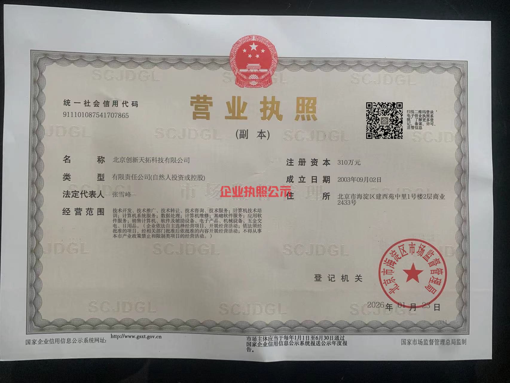 企业执照